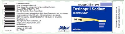 Fosinopril 40mg 90ct.jpg Fosinopril Sodium Tablets 40 mg - 90 tablets - Fosinopril 40mg 90ct